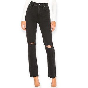 AGOLDE Cherie High Rise Straight Denim Jeans In Distortion